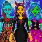 halloween monster dress up android application logo